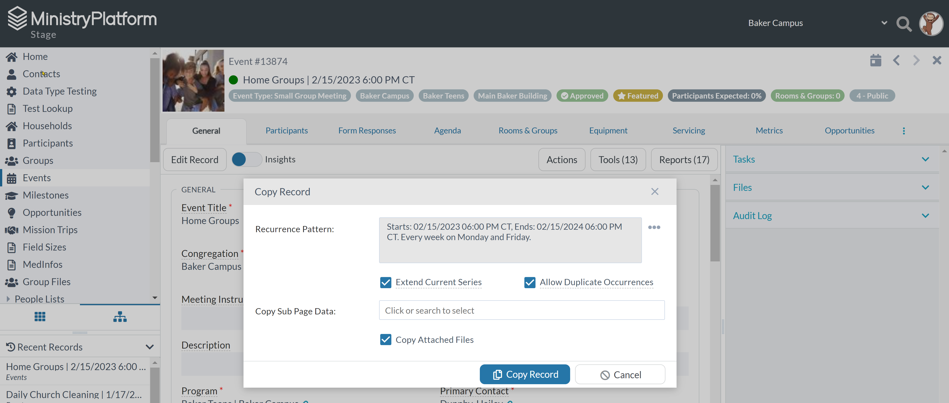 Screenshot showing the new options for Extend Current Series and Allow Duplicate Occurrences